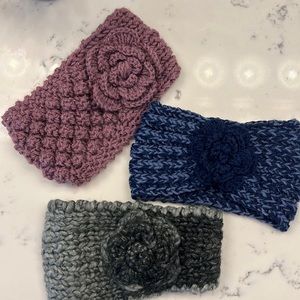 Knitted hair bands. Set of 3. NEW! Never worn!